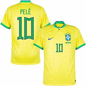 22-23 Brazil Home Shirt + Pelé 10 (Official Printing)