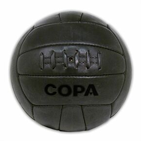 Copa Retro Leather Football - Black (Size 5)