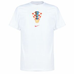 22-23 Croatia Crest WC22 T-Shirt - White