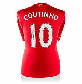 Philippe Coutinho Signed Liverpool Home 14-15 Shirt