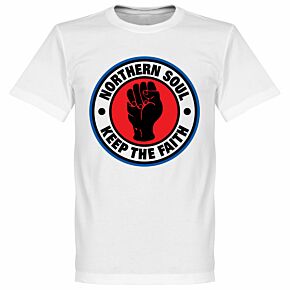 Northern Soul Tee - White/Red/Blue