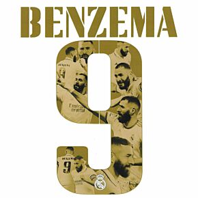Benzema 9 - Balon D'or Special Edition Printing - 22-23 Real Madrid Home/Away