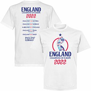 England 2022 Winners Road to Victory T-shirt - White