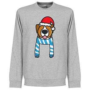 Christmas Dog Supporters Sweatshirt (Grey/Sky/White)