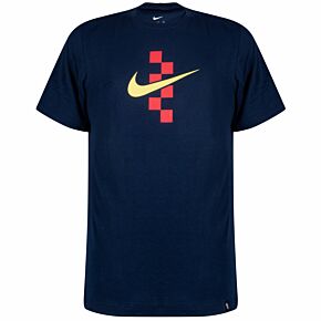 22-23 Croatia Swoosh Fed T-Shirt - Navy
