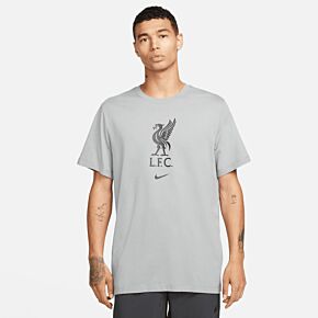 22-23 Liverpool Crest T-Shirt - Particle Grey