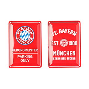 Bayern Munich 2 Metal Signs (21 x 15cm Approx)