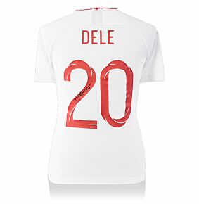 Dele Alli Back Signed EnglandHome Shirt - (Fan Style Print) (Fan Style Print)