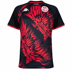 22-23 Tunisia Pro 6 Training Shirt - Black/Red (Slim Fit)