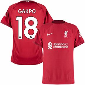 22-23 Liverpool Home Shirt + Gakpo 18 (Premier League)