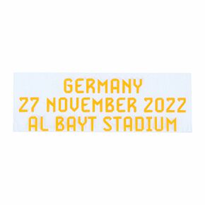 Official World Cup 2022 Matchday Transfer Spain v Germany 27 November 2022 (Spain Home)