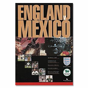 England vs Mexico 1997 International Friendly at Wembley Program - March 29, 1997