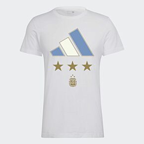 2022 World Cup Argentina Winners T-Shirt - White