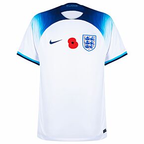22-23 England Home Shirt + British Legion Poppy