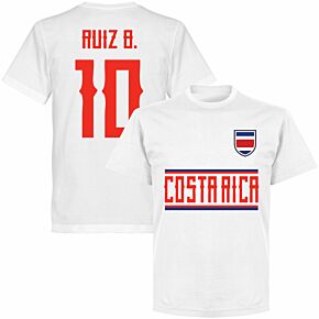 Costa Rica Team Ruiz B. 10 T-shirt - White