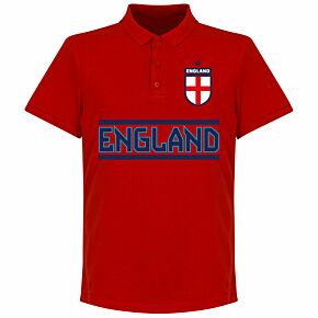 England Team Polo Shirt - Red