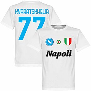 Napoli Kvaratskhelia 77 Team T-shirt - White