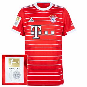 22-23 Bayern Munich Home Shirt + Bundesliga Champions 21/22 Patch