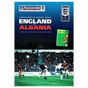England vs Albania - World Cup Qualifier in Newcastle - Sept 5, 2001