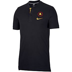 20-21 AS Roma NSW Modern Polo Shirt - Black/Gold