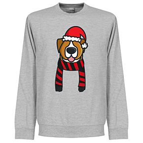 Dog Red / Black Supporter Sweatshirt - Grey