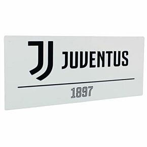 Juventus Street Sign - White (40cm x 18cm)