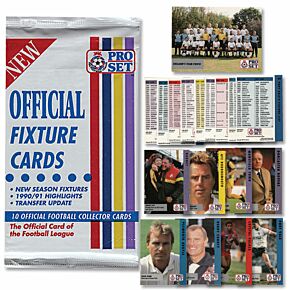 90-91 Football League Official Fixture Cards