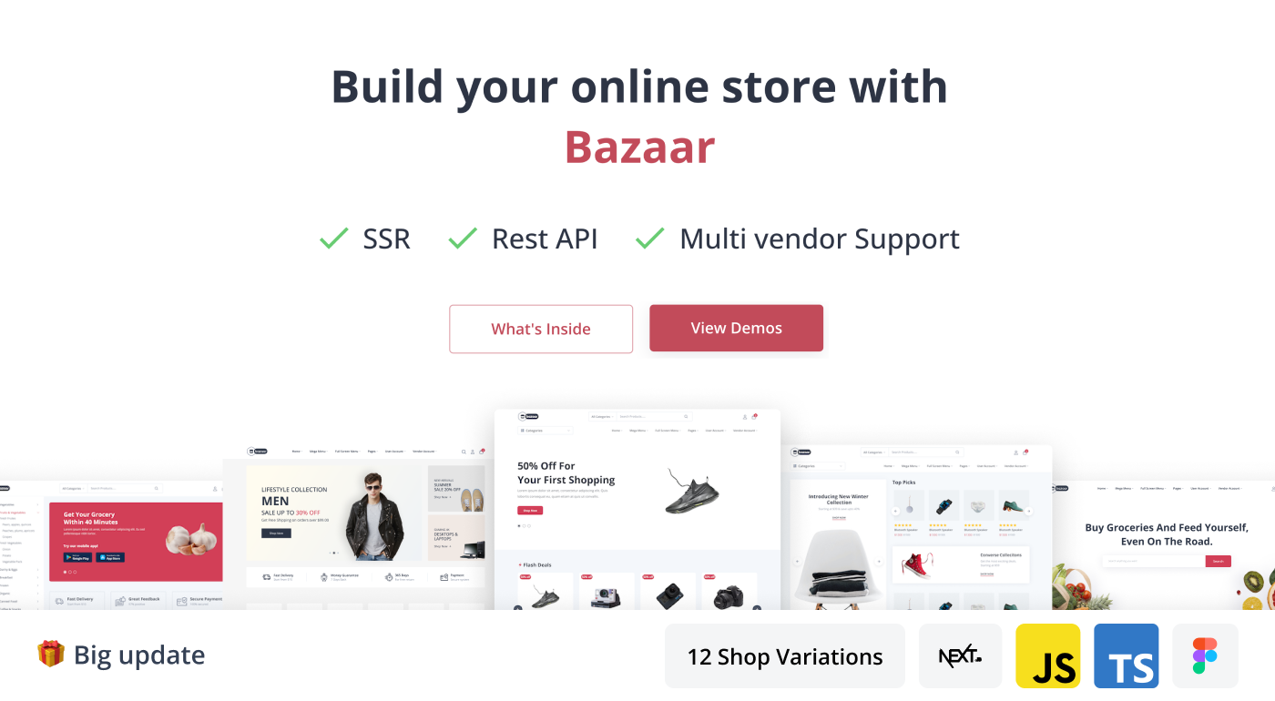 Bazaar Pro - Multipurpose Next.js Ecommerce Template